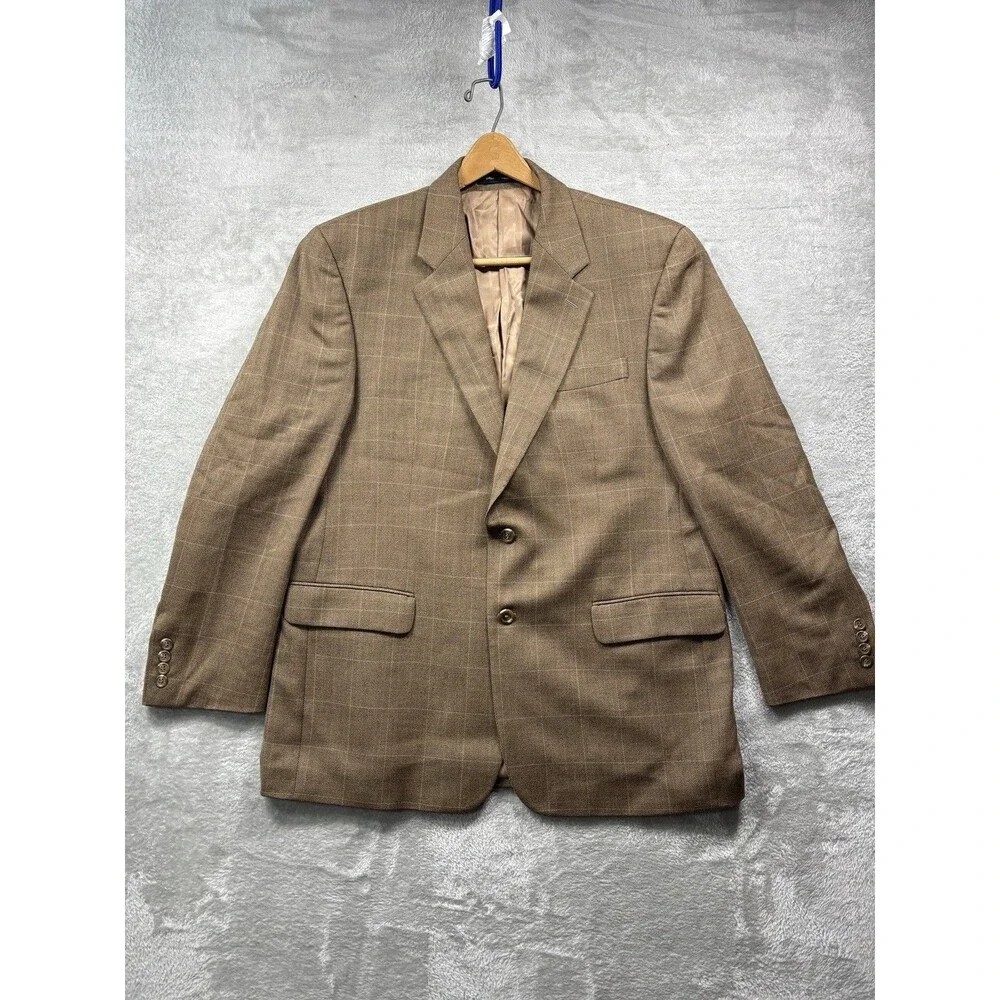 Lauren Ralph Lauren Men’s 44R Wool Blazer Brown Herringbone Sport Coat